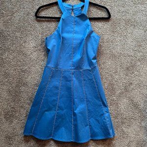 Parker Women's Sleeveless Knee Length A-Line Dress, Blue Color, Size S, Used